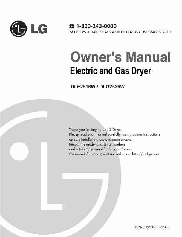 LG Electronics Clothes Dryer DLE2516W-page_pdf